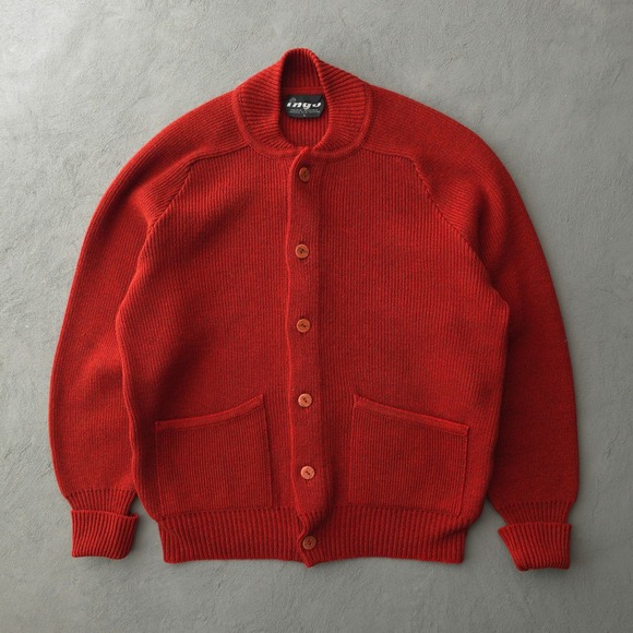 Ingo Sweaters - Ing Red Button-Up Cardigan Sweater